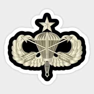 Senior Airborne w Crossed Arrrows Dagger Sticker